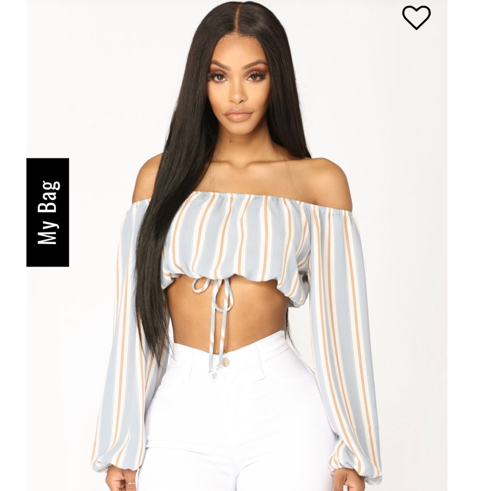 Fashion Nova off the shoulder crop top